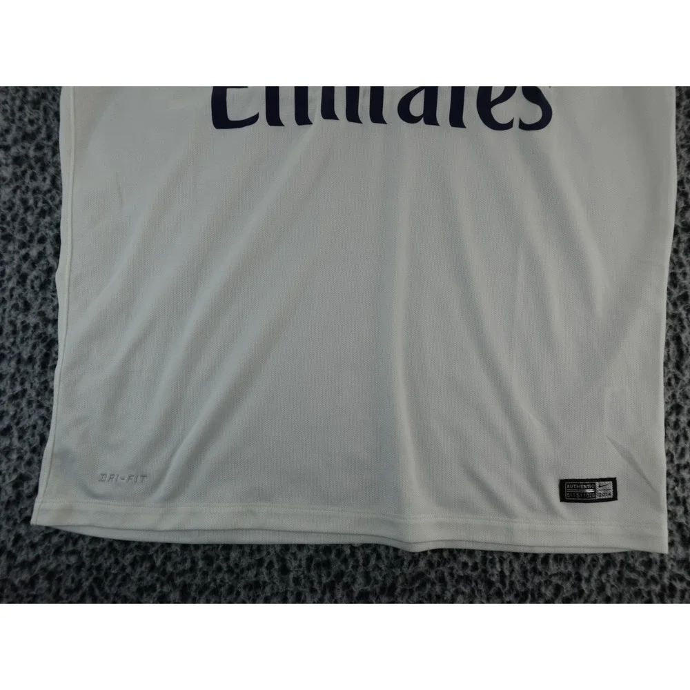 Paris Saint Germain PSG‎ Nike Dri Fit Soccer Jersey White Navy Blue Authentic L
